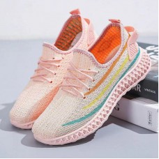 Women Breathable Mesh Rainbow Pattern Running Shoes Casual Sneakers