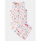 Plus Size Women Funny Cartoon Print Home Sleeveless Softies Vest Pajama Set