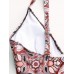 Wireless Flora Printed Deep Open Necklines Chic Swimwear