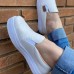 Plus Size Women Comfy Lazy Shoes Casual Zipper Sneakers