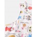 Plus Size Women Funny Cartoon Print Home Sleeveless Softies Vest Pajama Set