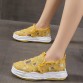 Women Casual Comfy Breathable Hollow Platform Canvas Shoes