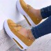 Large Size Women Solid Color Casual Comfy Platform Sneakers