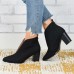 Plus Size Women Retro Casual Pointed Toe High Heel Open Vamp Boots