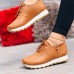 Large Size Women Lace  up Solid Color Casual Sneakers