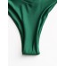 Women Green Halter String Backless Hot Thong Bikini
