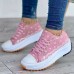 Large Size Women Embroidered Casual Comfy Platform Canvas Shoes