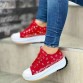 Large Size Women Embroidered Casual Comfy Platform Canvas Shoes