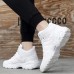 Women Casual Lace Up Slip Resistant Clunky Sneakers