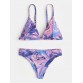 Tie  dye Print Bikini Spaghetti Straps Backless Triangle Swimsuit Beachwear