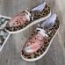 Plus Size Women Casual Leopard Ethnic Pattern Comfy Lazy Canvas Shoes