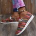 Plus Size Women Casual Leopard Ethnic Pattern Comfy Lazy Canvas Shoes