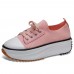 Plus Size Women Casual Lace  up Breathable Comfy Chunky Sneakers