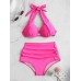 High Waisted Halter Backless Swimsuits For Womens Hot Bikini