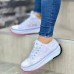 Large Size Women Embroidered Casual Comfy Platform Canvas Shoes