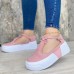 Large Size Women Casual Fashion Hasp Comfy Platform Sneakers