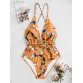 Ladies Chic Animals Printed Backless High Leg Swimwear