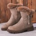 Large Size Women Casual Side  zip Comfy Winter Snow Boots